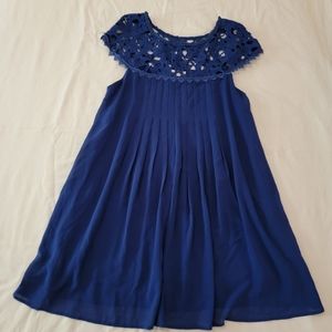 ✅️ Altar'd State Blue Crochet Flowy Dress ✅️